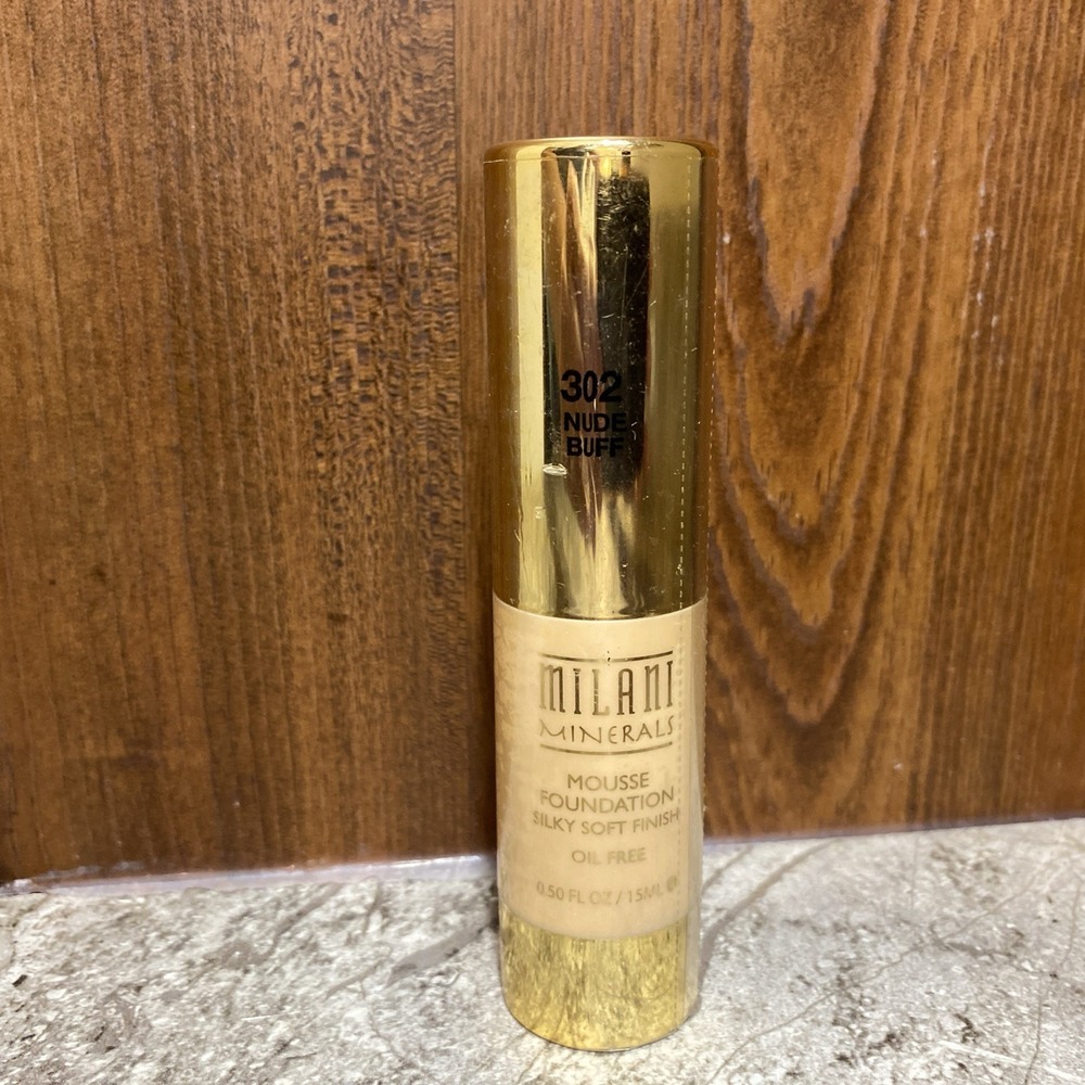 SEALED Milani Minerals Mousse Foundation 302 Nude‎ Buff .50oz Oil Free FULL SIZE